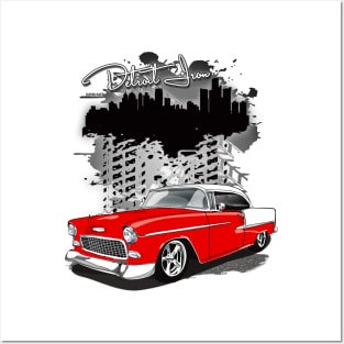 1955 Gypsy Red Chevy Bel Air Detroit Iron Print Posters and Art